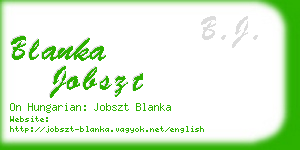 blanka jobszt business card